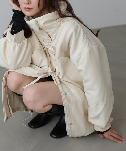 中綿フロントリボンモンスターコート