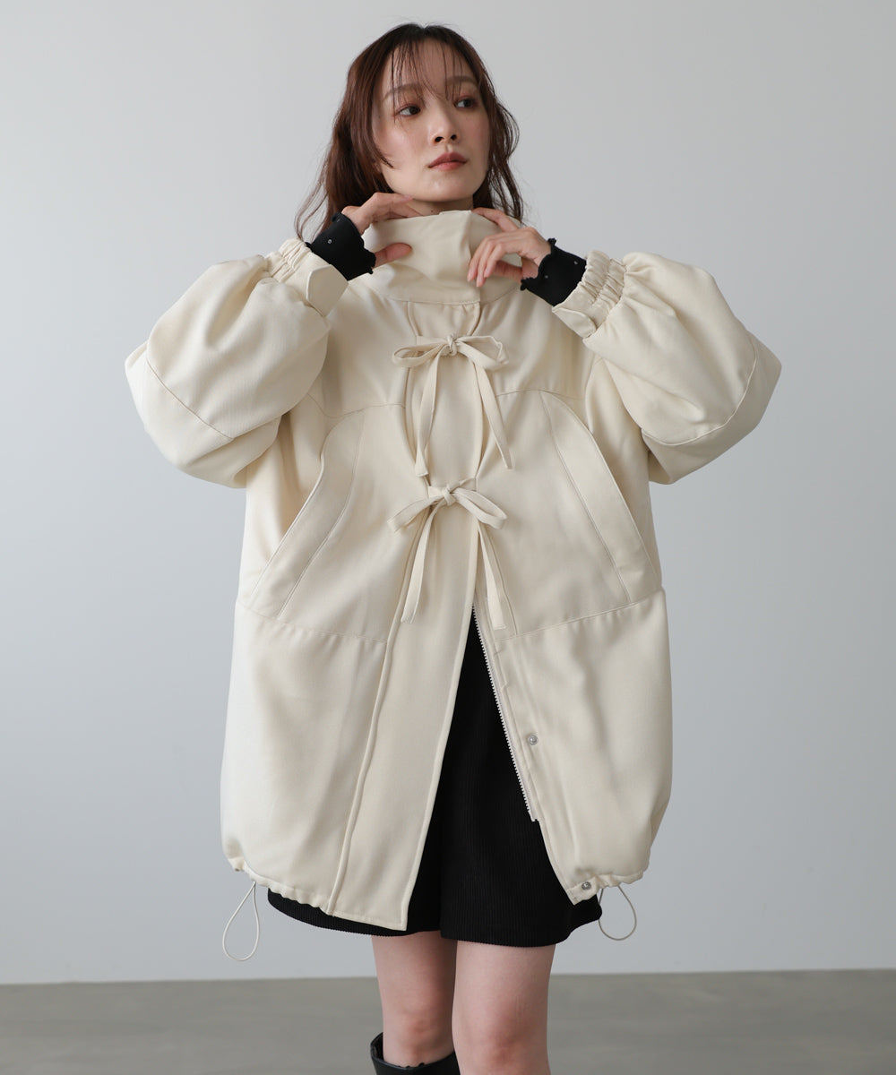 中綿フロントリボンモンスターコート