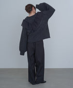 アシンメトリーフリルニットトップス