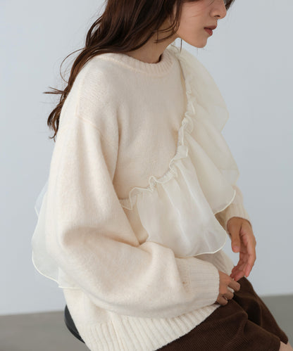 エニーウェイフリルニットトップス