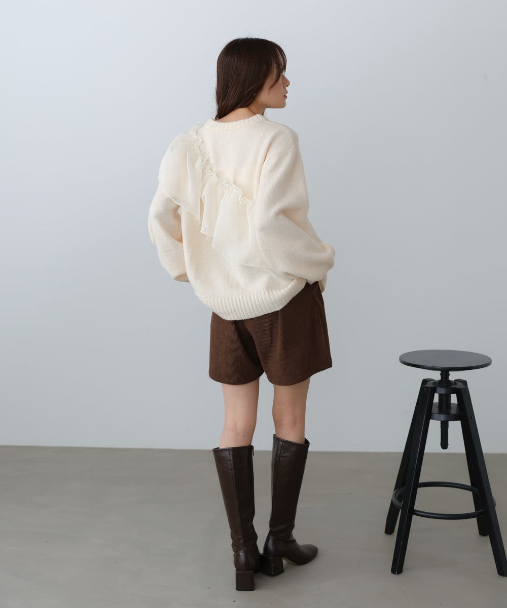 エニーウェイフリルニットトップス