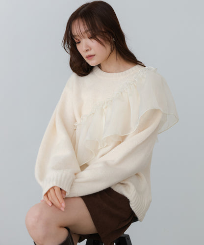 エニーウェイフリルニットトップス