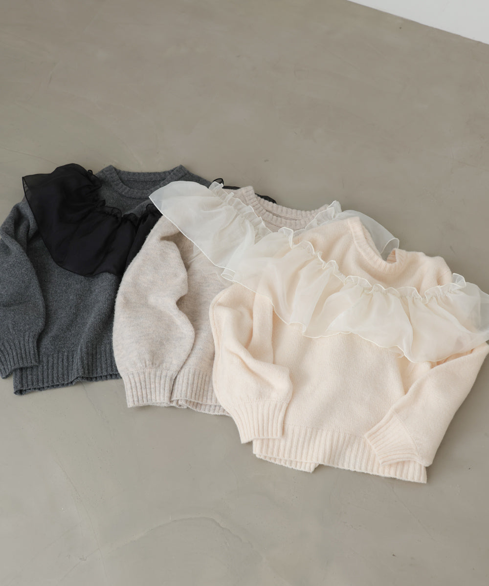 エニーウェイフリルニットトップス