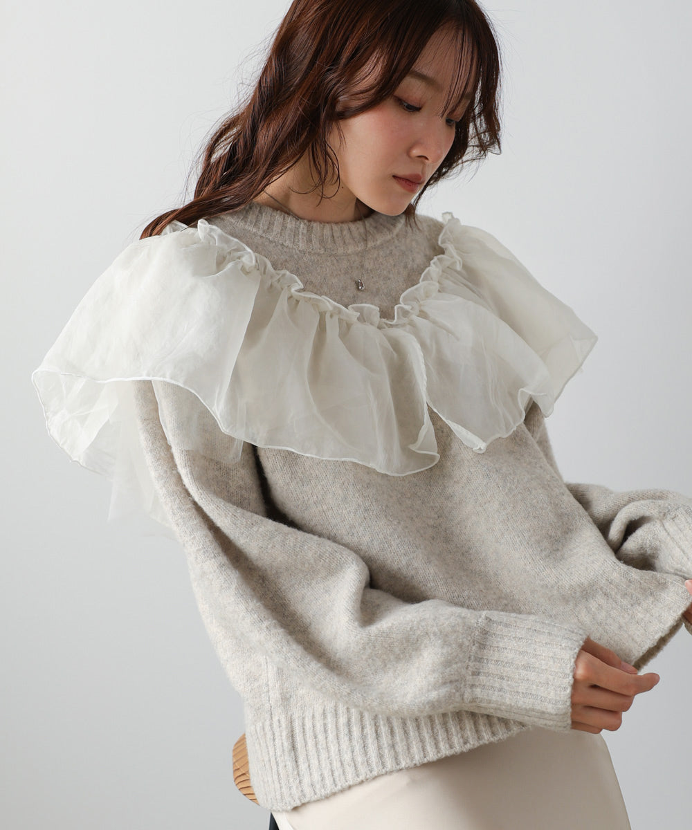 エニーウェイフリルニットトップス