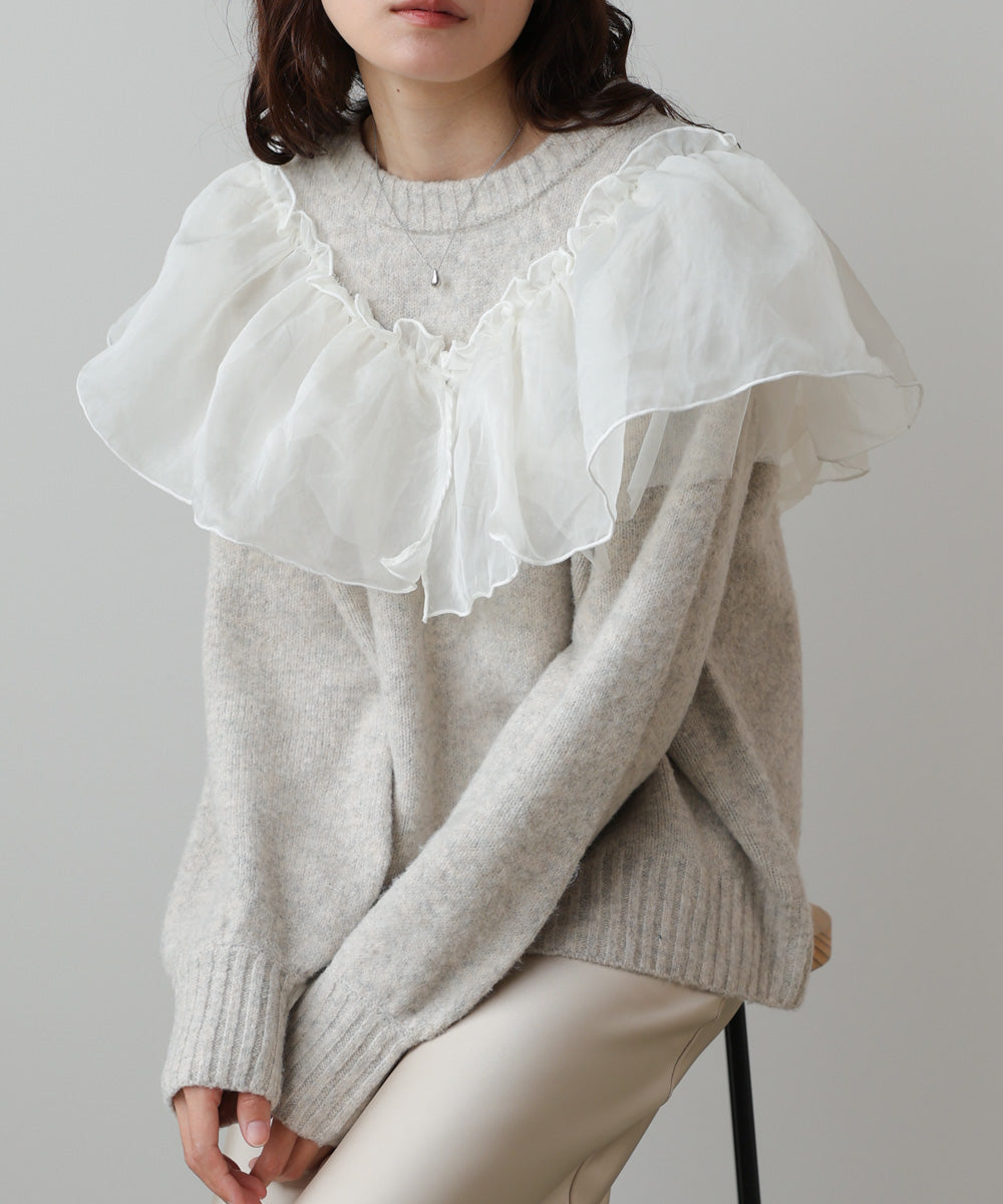 エニーウェイフリルニットトップス
