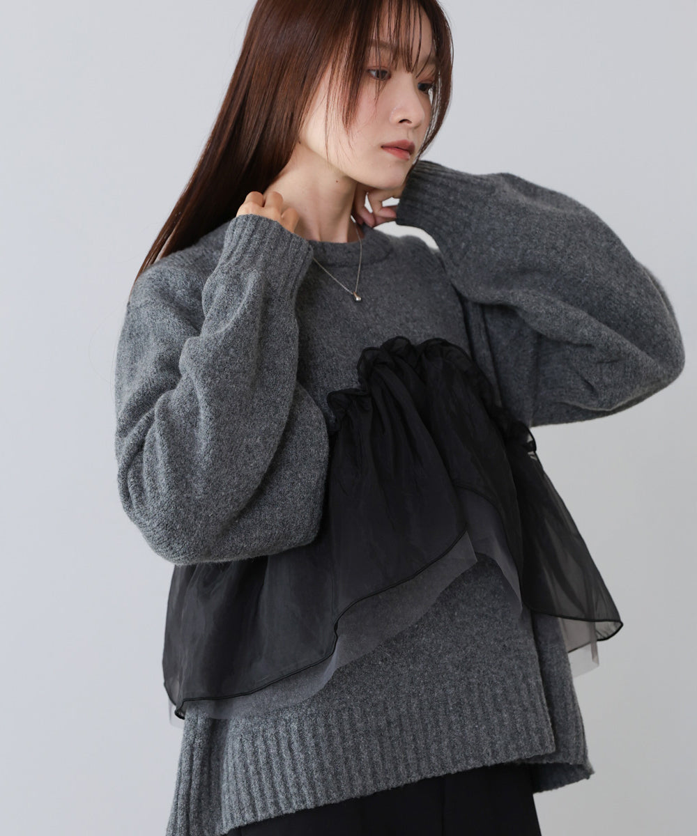 エニーウェイフリルニットトップス