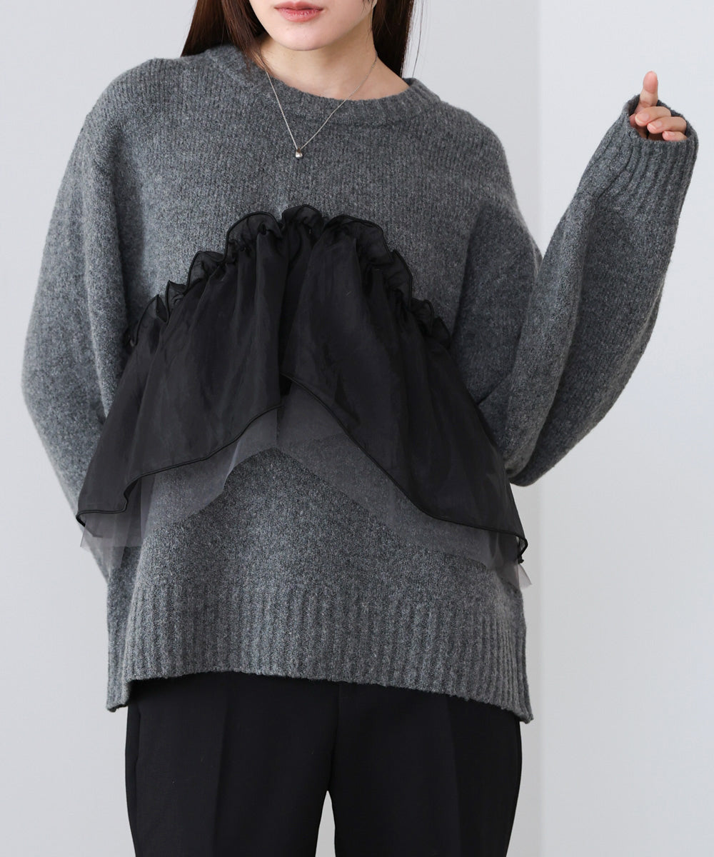 エニーウェイフリルニットトップス