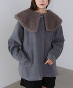 2WAYビッグカラーハーフコート