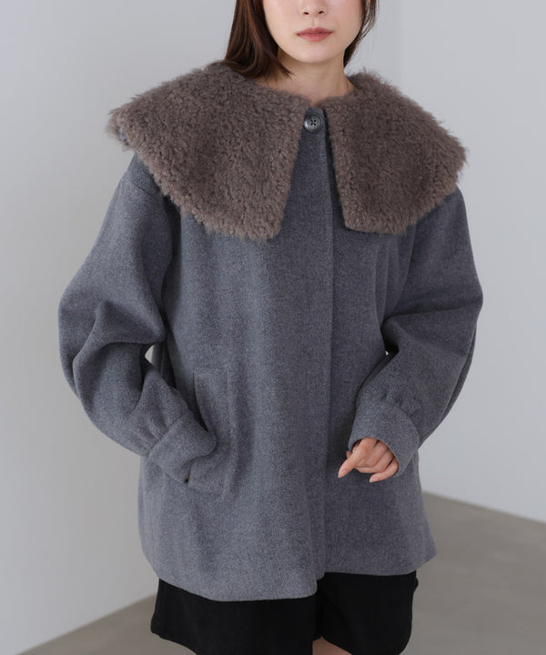 2WAYビッグカラーハーフコート