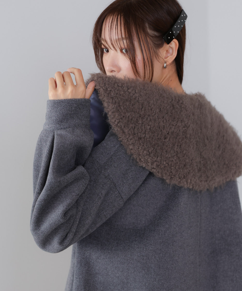 2WAYビッグカラーハーフコート