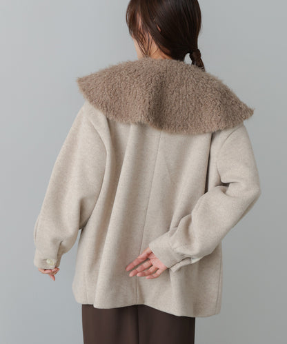 2WAYビッグカラーハーフコート