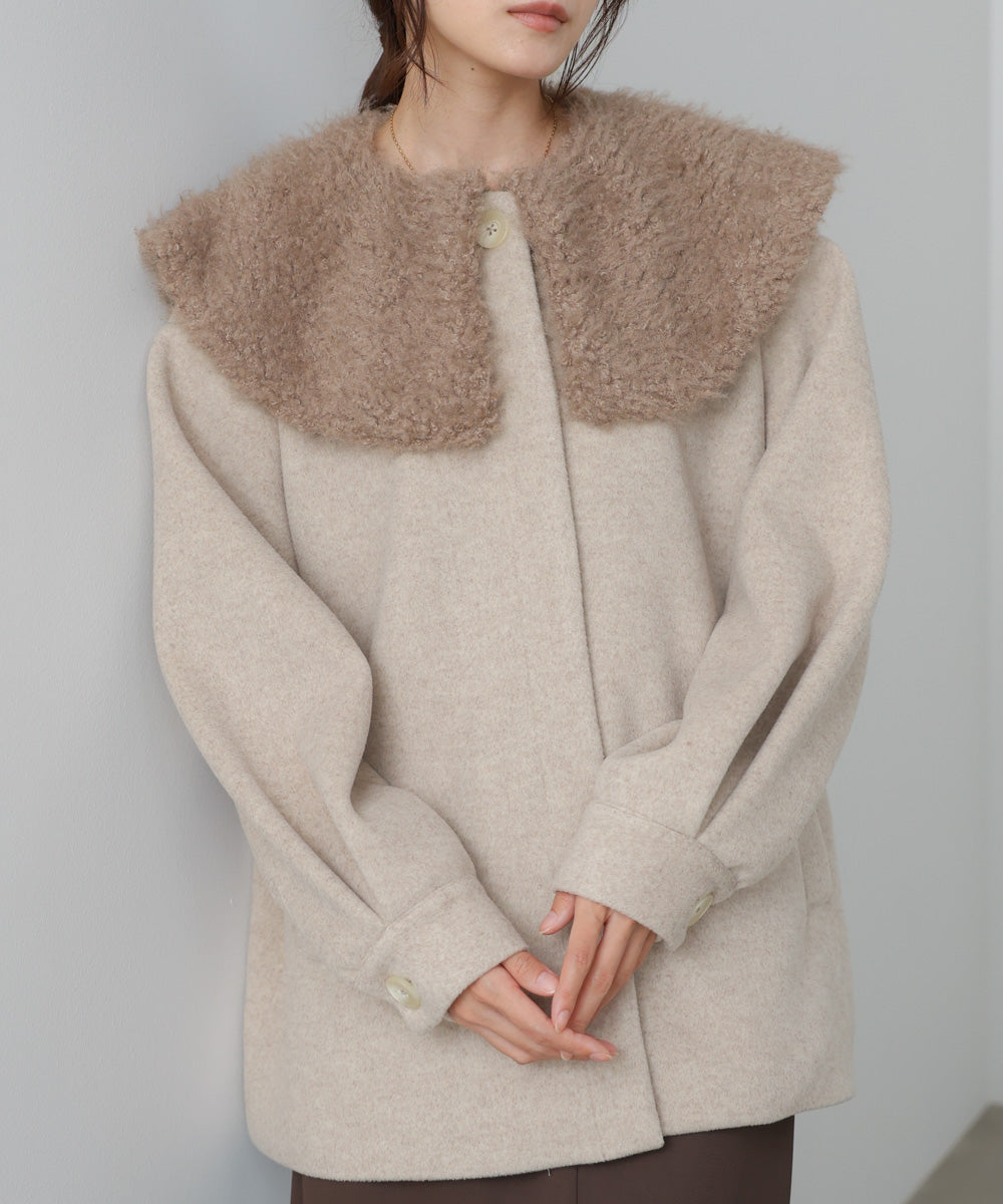 2WAYビッグカラーハーフコート