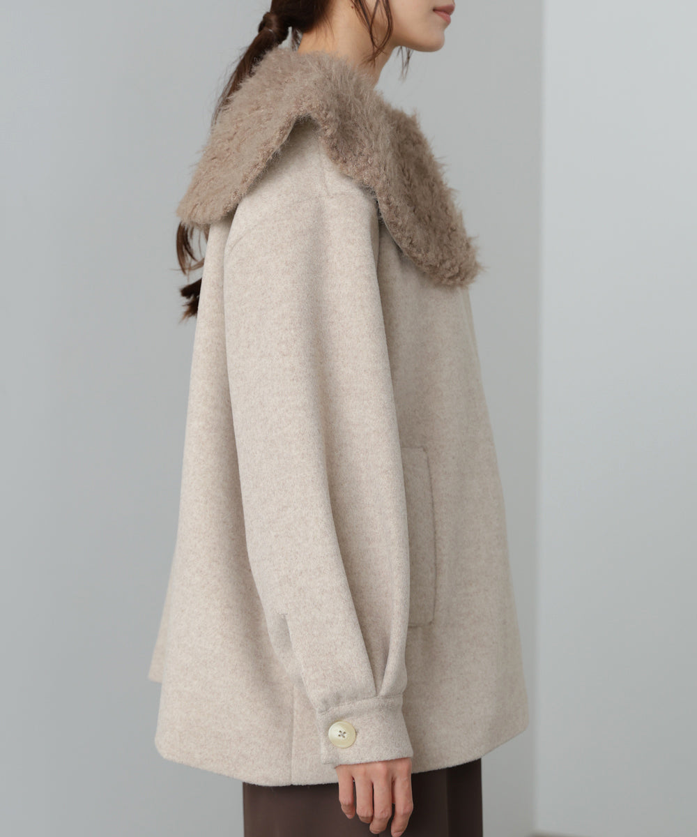 2WAYビッグカラーハーフコート