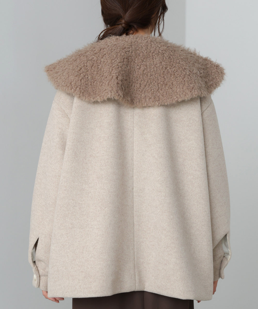 2WAYビッグカラーハーフコート