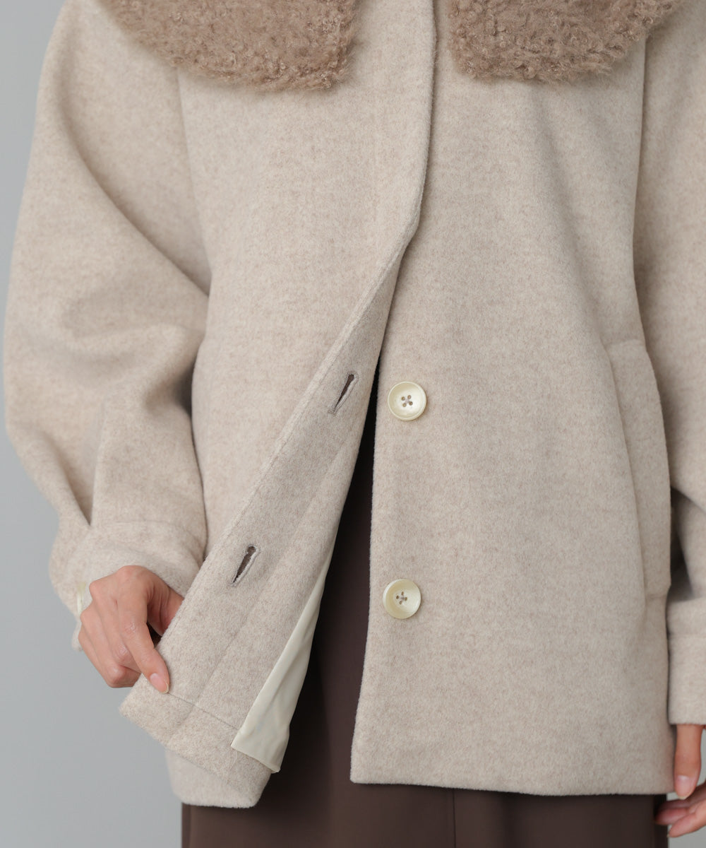 2WAYビッグカラーハーフコート