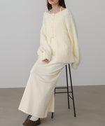 【S・Mサイズ展開】前後2WAYニットカーディガン＋ニットキャミワンピース