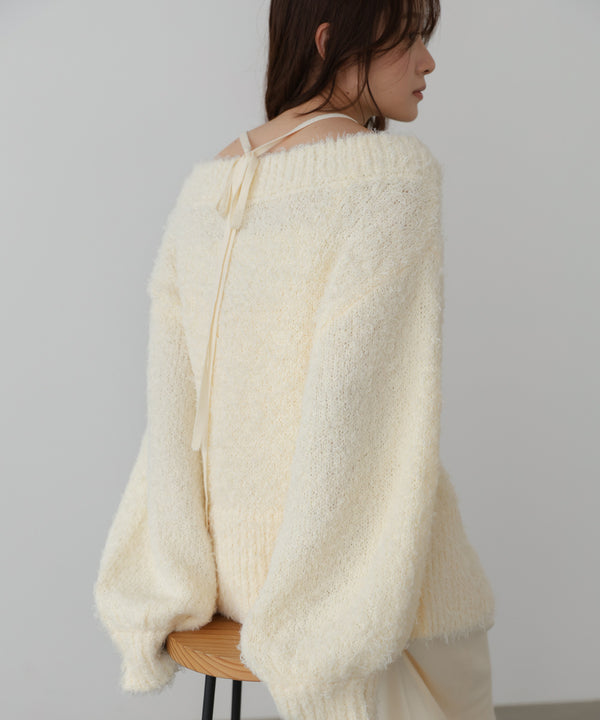 【S・Mサイズ展開】前後2WAYニットカーディガン＋ニットキャミワンピース