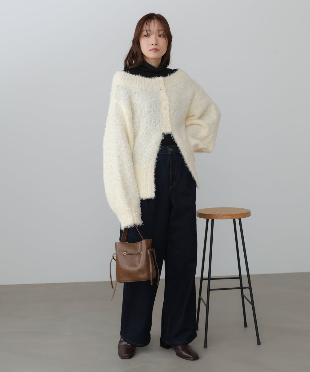 【S・Mサイズ展開】前後2WAYニットカーディガン＋ニットキャミワンピース