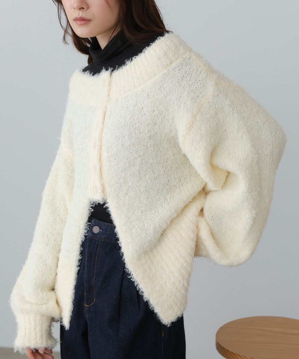 【S・Mサイズ展開】前後2WAYニットカーディガン＋ニットキャミワンピース