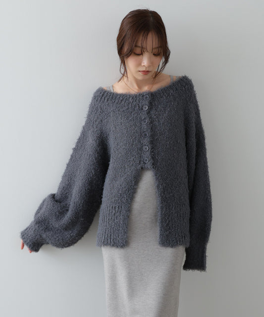 【S・Mサイズ展開】前後2WAYニットカーディガン＋ニットキャミワンピース