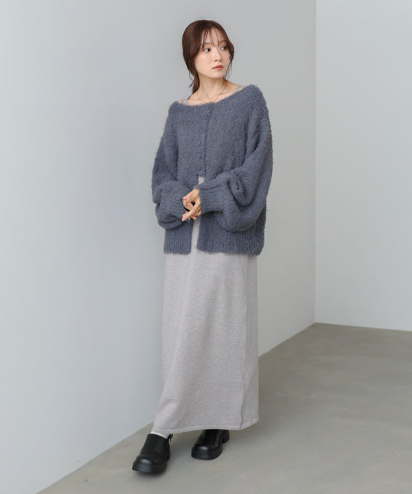 【S・Mサイズ展開】前後2WAYニットカーディガン＋ニットキャミワンピース