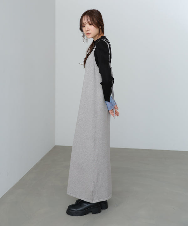 【S・Mサイズ展開】前後2WAYニットカーディガン＋ニットキャミワンピース