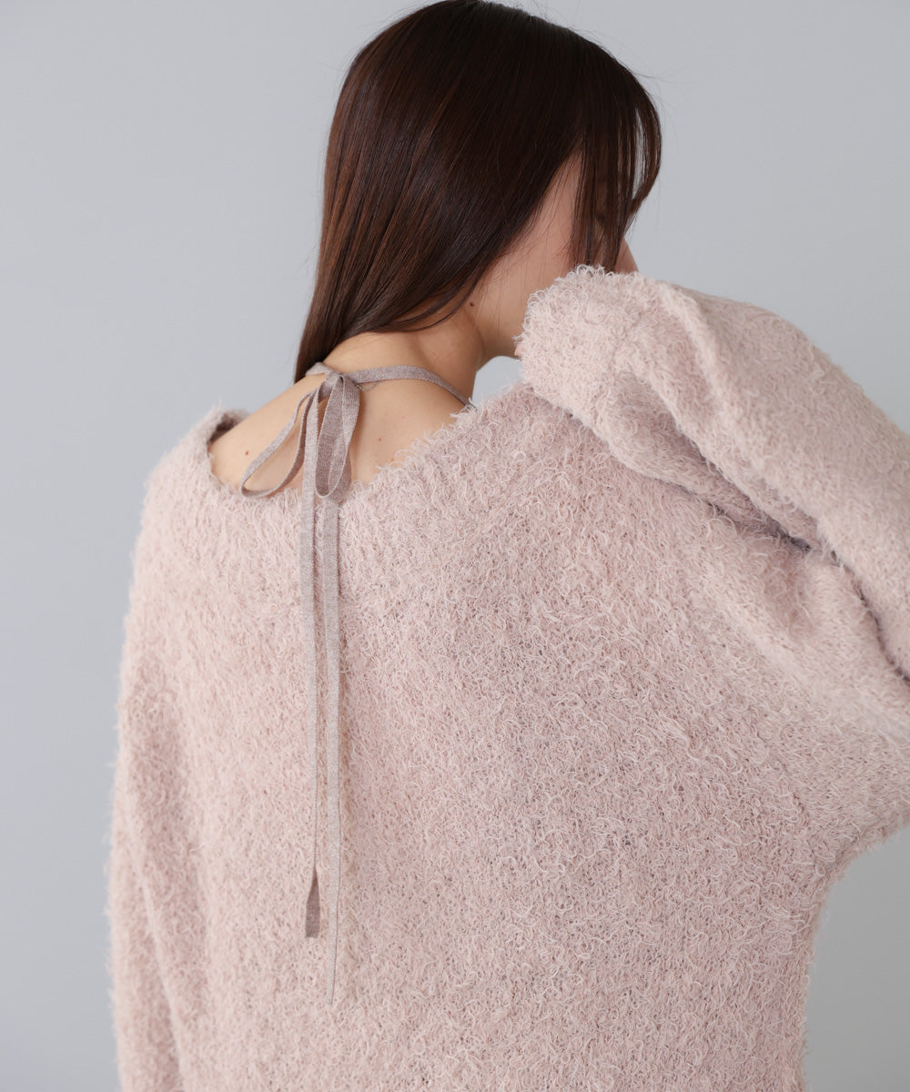 【S・Mサイズ展開】前後2WAYニットカーディガン＋ニットキャミワンピース