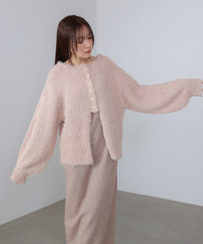 【S・Mサイズ展開】前後2WAYニットカーディガン＋ニットキャミワンピース