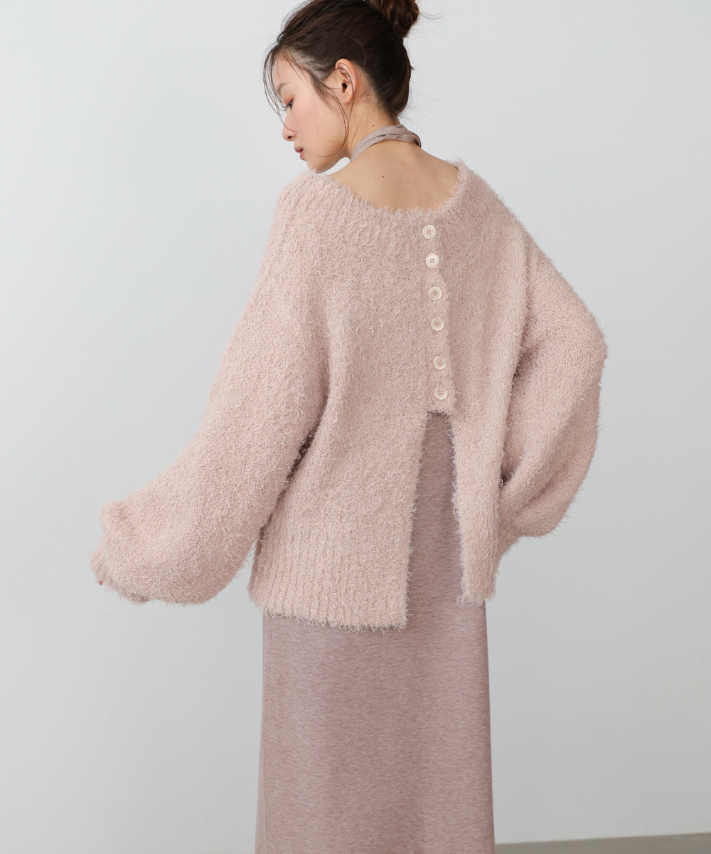 【S・Mサイズ展開】前後2WAYニットカーディガン＋ニットキャミワンピース