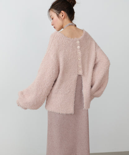 【S・Mサイズ展開】前後2WAYニットカーディガン＋ニットキャミワンピース