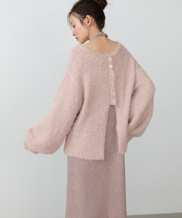 【S・Mサイズ展開】前後2WAYニットカーディガン＋ニットキャミワンピース