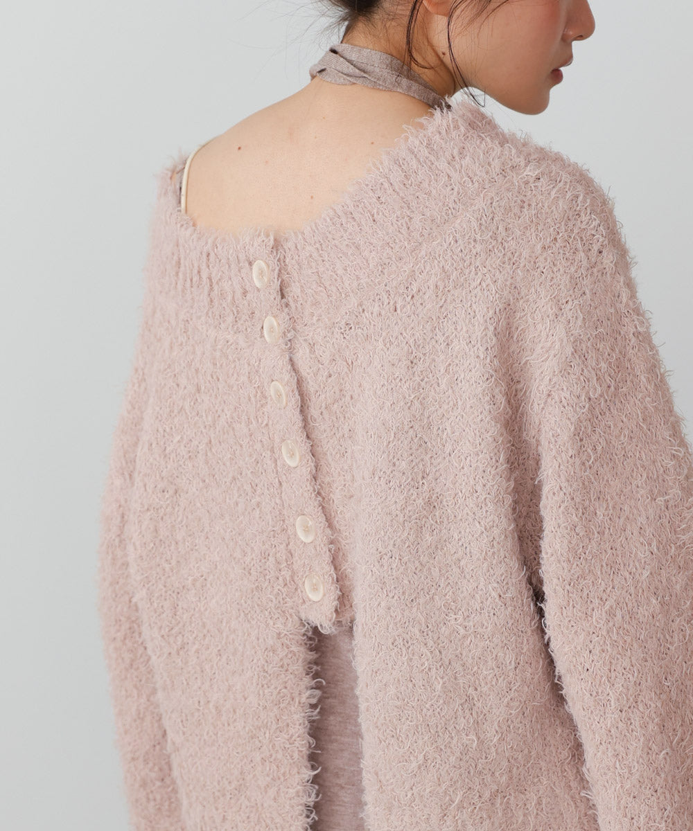 【S・Mサイズ展開】前後2WAYニットカーディガン＋ニットキャミワンピース