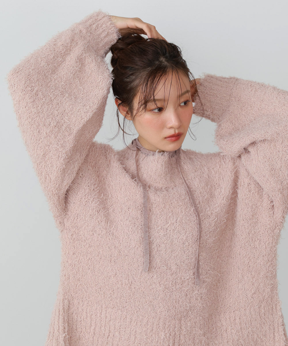 【S・Mサイズ展開】前後2WAYニットカーディガン＋ニットキャミワンピース