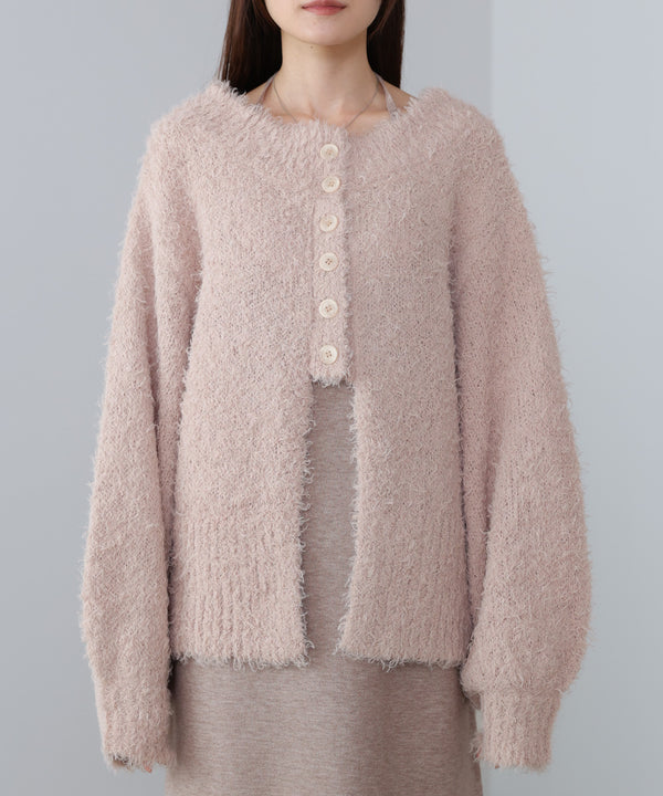 【S・Mサイズ展開】前後2WAYニットカーディガン＋ニットキャミワンピース