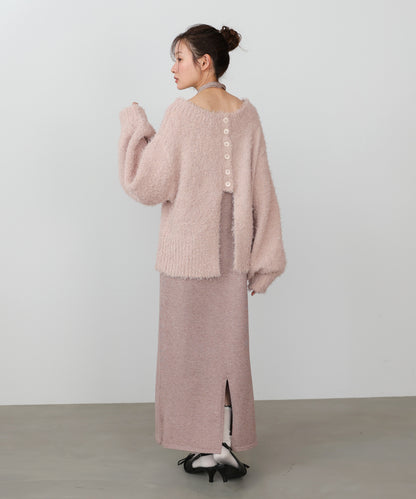 【S・Mサイズ展開】前後2WAYニットカーディガン＋ニットキャミワンピース