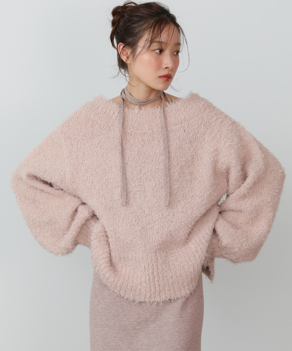 【S・Mサイズ展開】前後2WAYニットカーディガン＋ニットキャミワンピース