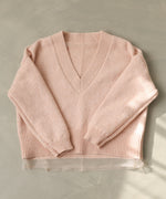 リバーシブルチュールレイヤードニット