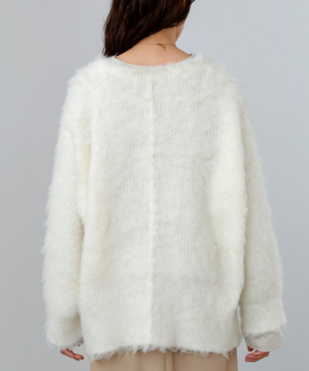 インナーセットキーネックケガキニットトップス