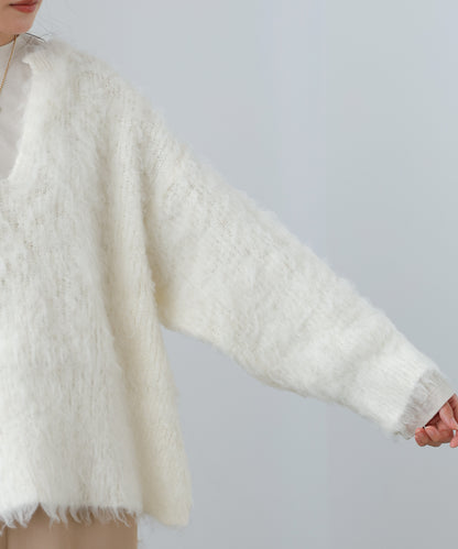 インナーセットキーネックケガキニットトップス