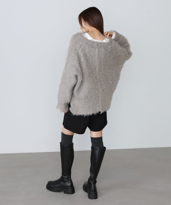 インナーセットキーネックケガキニットトップス