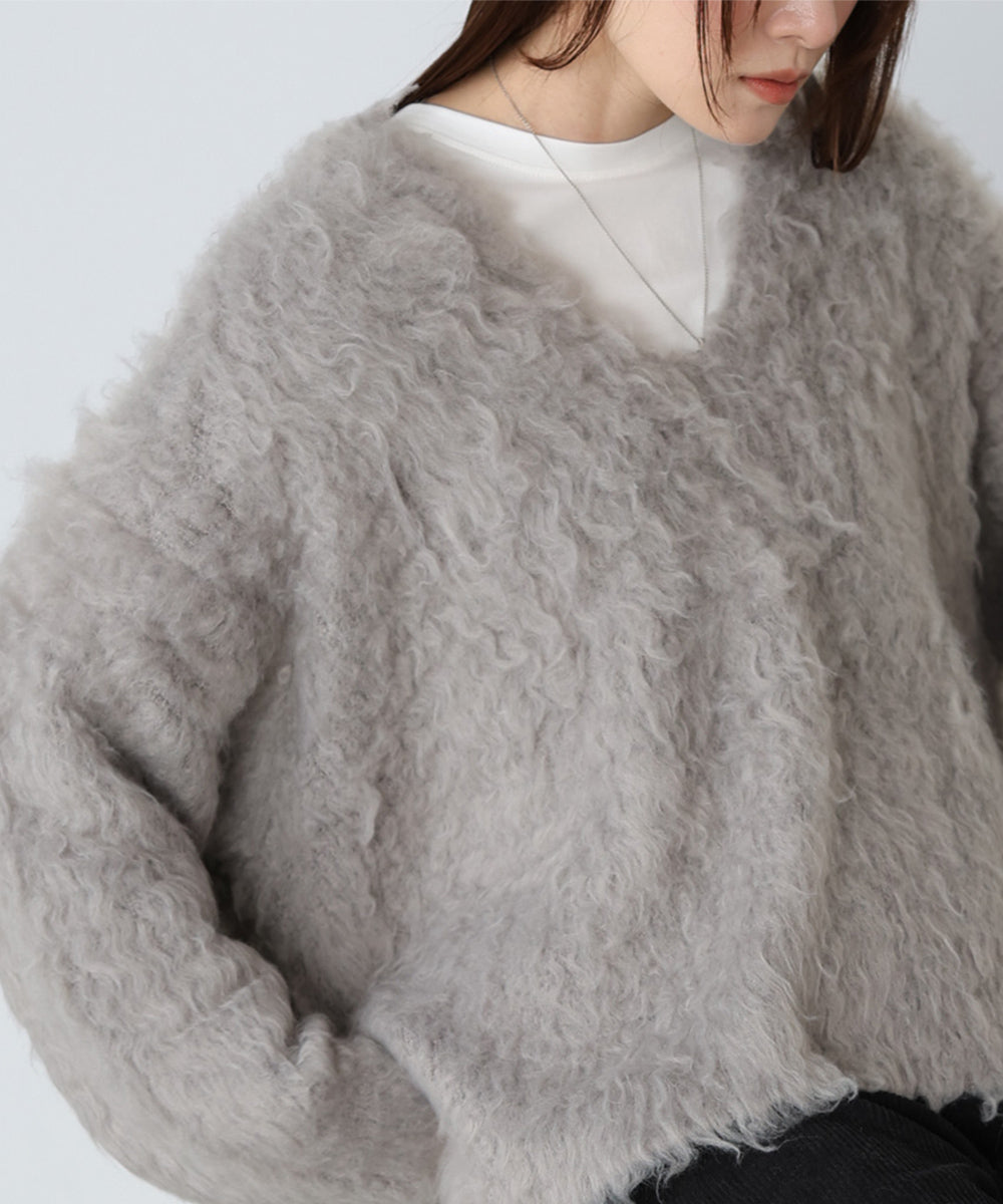 インナーセットキーネックケガキニットトップス