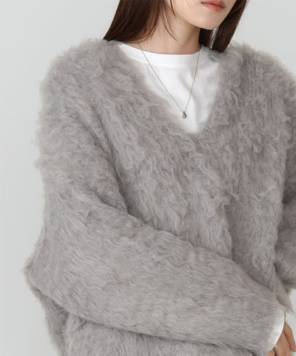 インナーセットキーネックケガキニットトップス