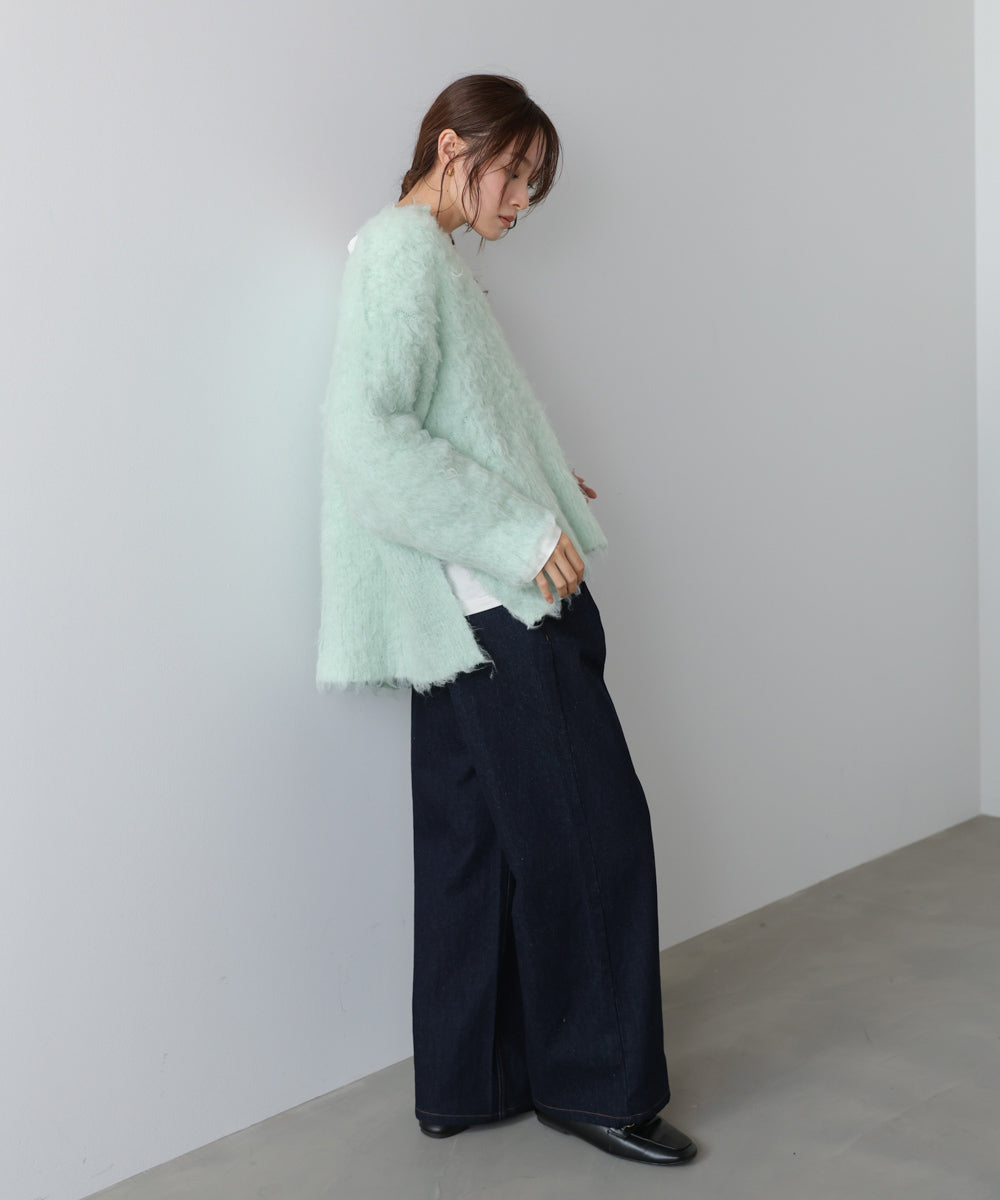 インナーセットキーネックケガキニットトップス