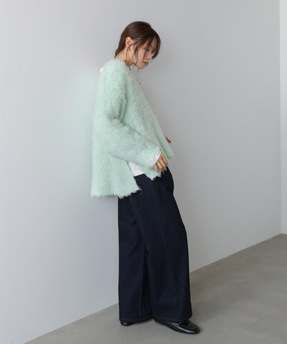 インナーセットキーネックケガキニットトップス