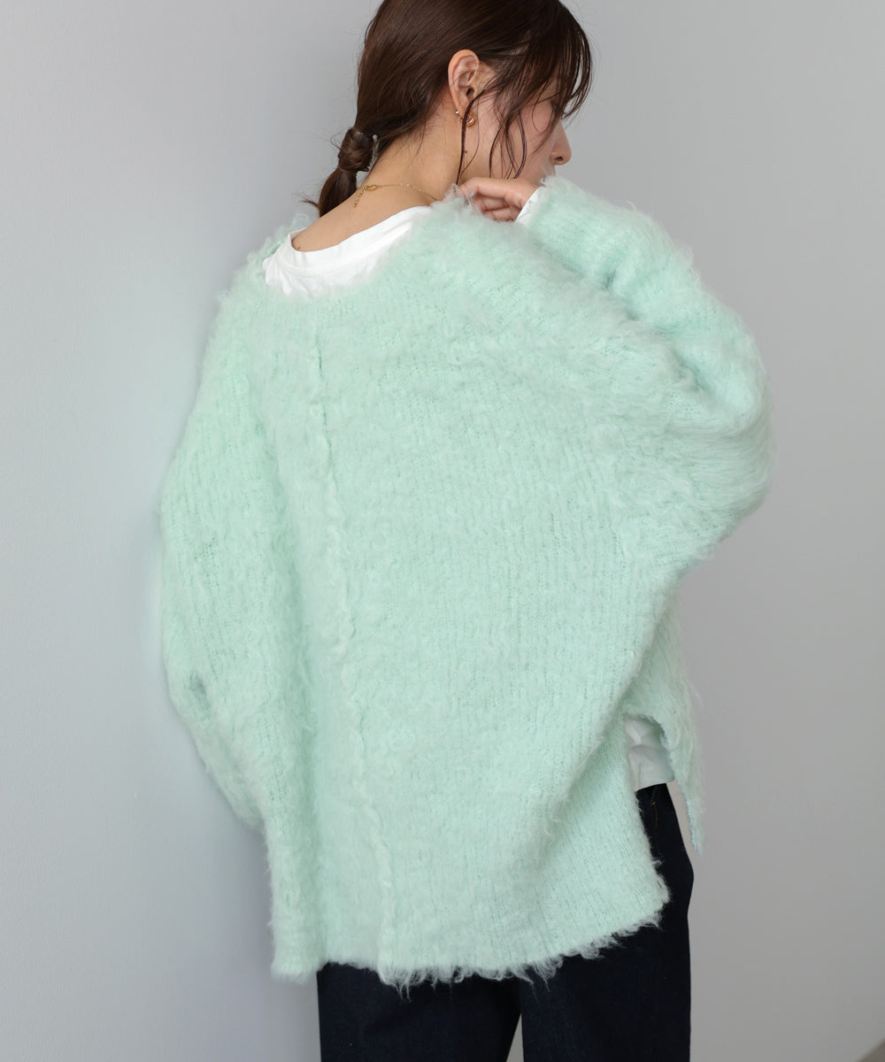 インナーセットキーネックケガキニットトップス