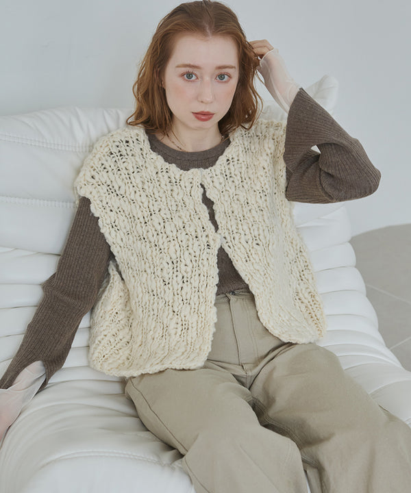 ハンドニットベスト