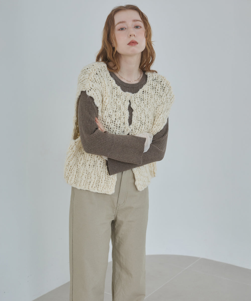 ハンドニットベスト