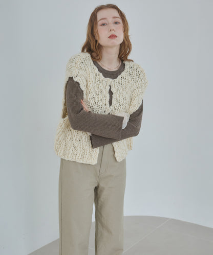 ハンドニットベスト