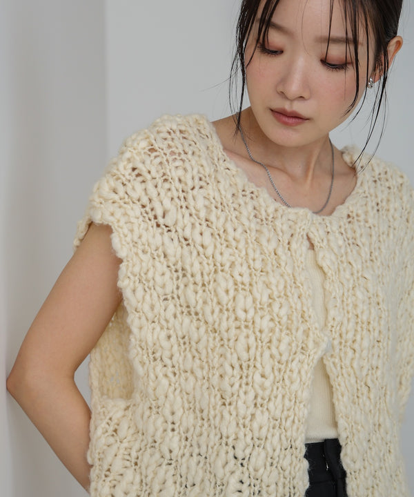 ハンドニットベスト