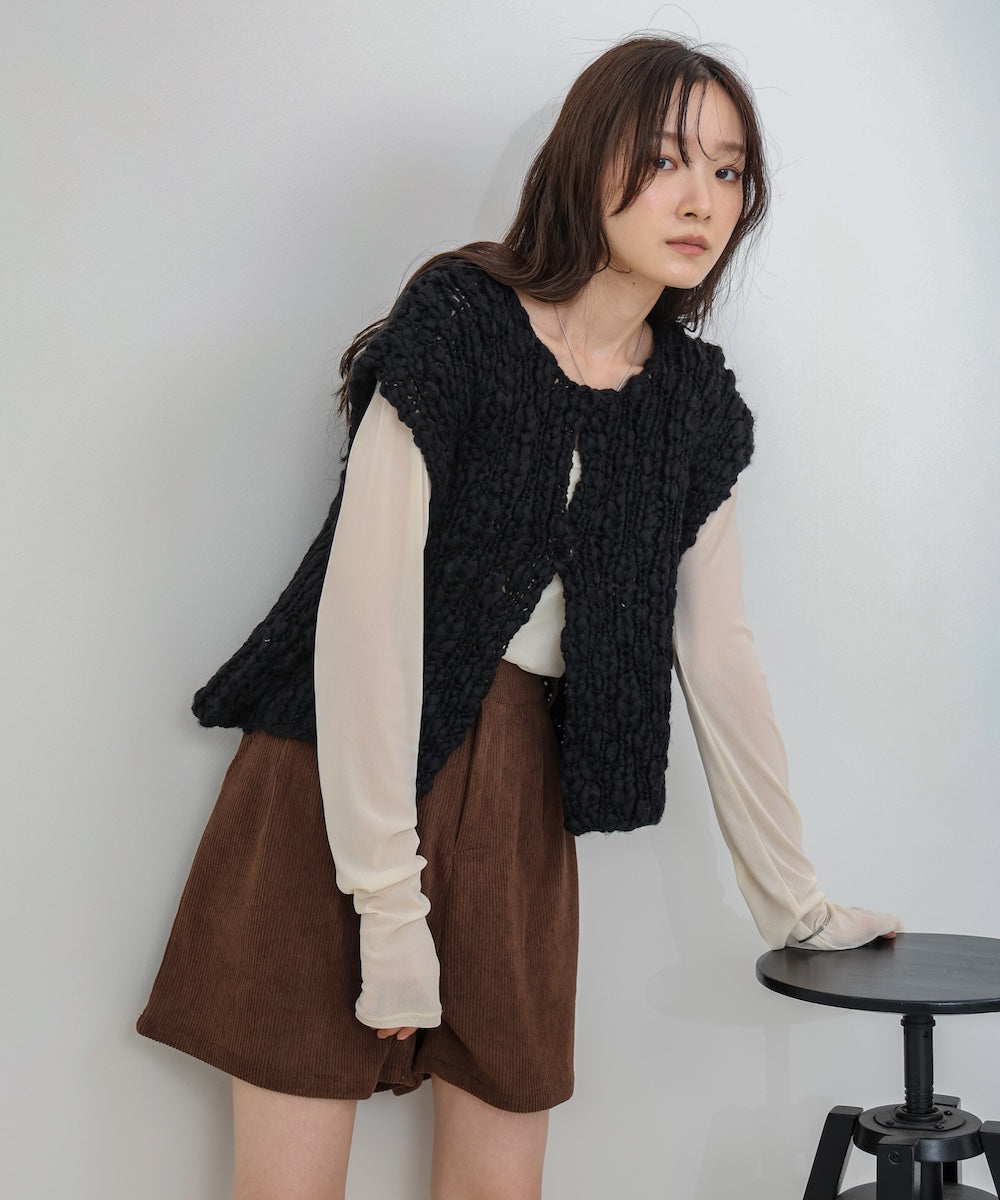 ハンドニットベスト